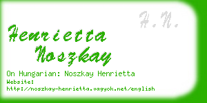 henrietta noszkay business card